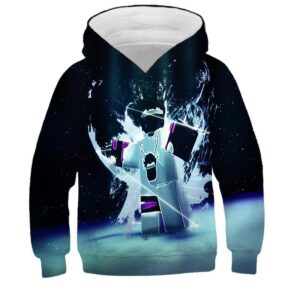 2025 MINISO Ny Roblox Tecknad Tryck 3D Hoodie Pojkar och Flickor Långärmad Sweatshirt Vår och Höst Casual Hoodie 4-14 År 11-12 Years