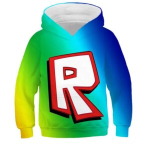 2025 MINISO Ny Roblox Tecknad Tryck 3D Hoodie Pojkar och Flickor Långärmad Sweatshirt Vår och Höst Casual Hoodie 4-14 År 11-12 Years blue
