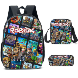 3-delad Roblox ryggsäck, skolväska, resväska