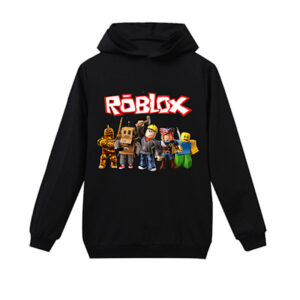 (AZC)Roblox Hoodie för Barn Ytterkläder Tröja Svart svart svart svart 170 cm svart