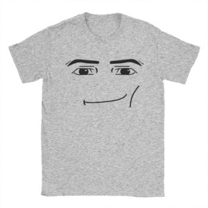 Anime Robot Robloxs Ansikte T-shirts för Män Kvinnor Roliga 100% Bomulls T-shirts Rund Hals Kortärmad T-shirts Kläder 3XL