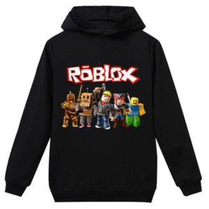 Barn Barn Roblox Game Printed Pullover Luvtröja Pojkar Flickor Huvtröja Casual Hoody Toppar Kläder wz