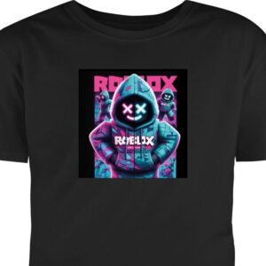 Barn T-shirt Neon Roblox Warrior Svart 12-13 År