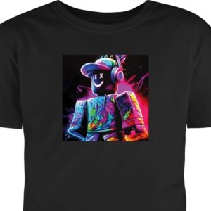 Barn T-shirt Roblox Svart 7-8 År