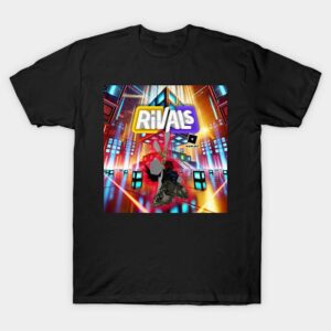 Herr Svart Tryckt T-shirt Roblox Rivals No-Cut Transferpapper Tryckt Bomulls-T-shirt 2XL svart