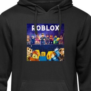 Huvtröja för Barn | Bekväm Barn-Hoodie Svart 12-13 År Roblox Roblox Svart 12-13 År
