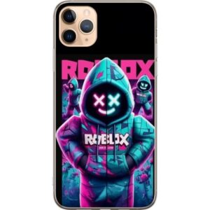 Kompatibelt Mobilskal till Apple iPhone 11 Pro Max Roblox Hoodie Legend Mystisk Roblox figur i blå hoodie med futuristiska neonljus