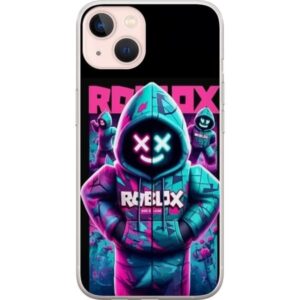 Kompatibelt Mobilskal till Apple iPhone 13 mini Roblox Hoodie Legend Mystisk Roblox figur i blå hoodie med futuristiska neonljus