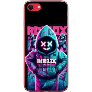 Kompatibelt Mobilskal till Apple iPhone SE (2020) Roblox Hoodie Legend Mystisk Roblox figur i blå hoodie med futuristiska neonljus