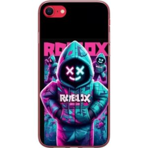 Kompatibelt Mobilskal till Apple iPhone SE (2020) Roblox Hoodie Legend Mystisk Robloxfigur i blå hoodie med futuristiskt neonljus