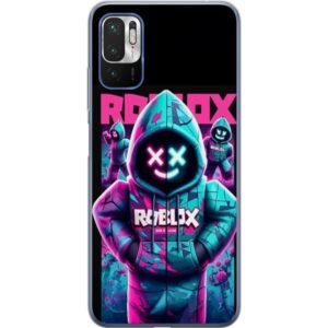Kompatibelt Mobilskal till Xiaomi Redmi Note 10 5G Roblox Hoodie Legend Mystisk Robloxfigur i blå hoodie med futuristiskt neonljus