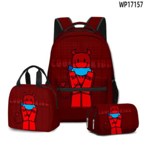 Ny 3D Roblox Forsaken Gubby Ryggsäck, Matsäck och Pennfodral Set A27