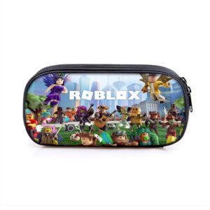 Ny Roblox pennfodral i ett lager, Roblox polyester vertikalt fyrkantigt pennfodral, koreansk version av pennfodral för barn