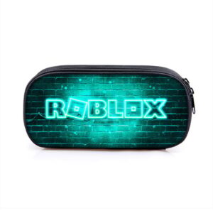 Nytt Roblox pennfodral i ett lager, Roblox vertikalt fyrkantigt pennfodral i polyester, koreansk version av pennfodral för barn