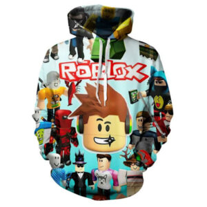 ROBLOX 3d Print Kids Hoodie Jacka Coat Långärmad Cartoon Tops D 0
