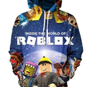 ROBLOX Barn Hoodie Jacka Kavaj Långärmad Huvad Tröja E