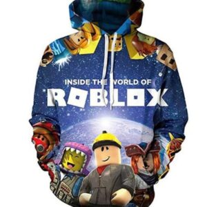 ROBLOX Hoodie för Pojkar, Långärmad med Huva