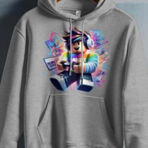 Roblox Barn Hoodie - Unisex - Multiscreen - Grå