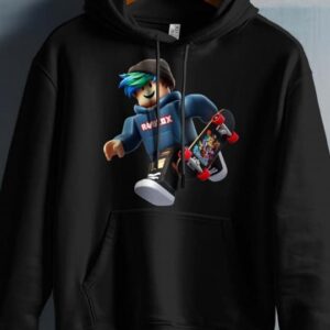 Roblox Barn Hoodie - Unisex - On The Run - Svart