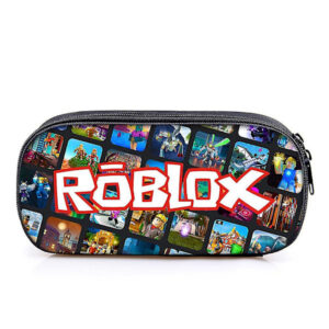 Roblox Barn Stor Kapacitet Pennfodral Penna Väska Student Skola Stationery Organizer Påse Gåvor(E)
