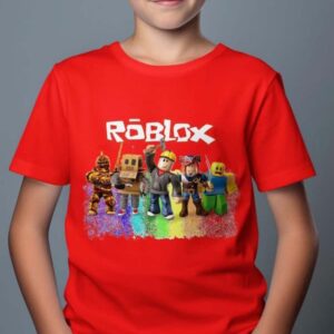 Roblox Barn T-shirt - Rob Friends - Röd - 100% Bomull