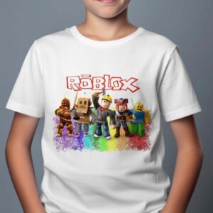 Roblox Barn T-shirt - Rob Friends - Vit - 100% Bomull