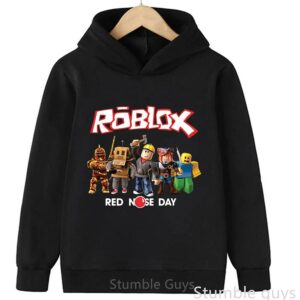 Roblox Barn Tröja med huva Roblox Världstryck Pojkar Flickor Mode Värmande Kläder 140
