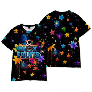 Roblox Blox Fruits Barn 3D-tryck T-shirt Pojkar Flickor Sommar Kortärmad Blus B