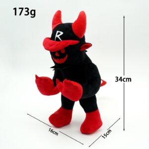 Roblox Forsaken Guest 666 Gosedjur Svart Röd Hornad Mjuk Stoppad Spelkaraktär Docka Samlarobjekt Present För Barn Roblox Fans