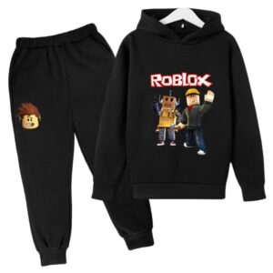 Roblox Hoodie Kläder Barn Termisk Hoodie Kläder Roblox Tryckt Hoodie Set