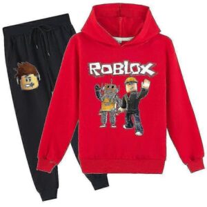 Roblox Hoodie Set Barn Varm Hoodie Kläder Roblox Tryckt Hoodie R