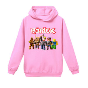 Roblox Hoodie för Barn Ytterkläder Tröja Rosa Rosa rosa 140 cm