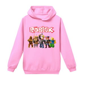 Roblox Hoodie för Barn Ytterkläder Tröja Rosa Rosa rosa 140 cm