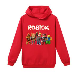 Roblox Hoodie för barn Ytterkläder Pullover Sweatshirt röd 140cm