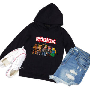 Roblox Huvtröja för barn Ytterkläder Pullover Sweatshirt black