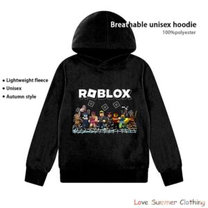 Roblox Kids Zip Hoodie för barn i åldrarna 4-14 Flera mönsteralternativ Unisex Lättviktsjacka med dragkedja HD-tryck Lättburen Sportig och avslappnad stil Polyester 140