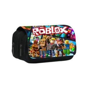 Roblox Pennfodral, Roblox Anime Pennfodral Barn Pennfodral Stor Pennväska Dubbla Dragkedjor Pennfodral Förvaring Pennväska Present till Tonåringar Stud