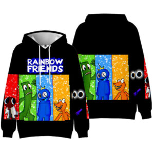 Roblox Rainbow Friends Barn Vinter Hoodie Sweatshirt Pullover B