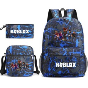 Roblox Ryggsäck Pennfodral Axelremsväskor Paket (3st)-XF26-
