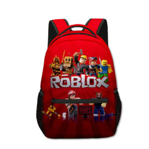 Roblox Ryggsäck för Barn Studentväska Resväska Skolväska Gåva - Röd