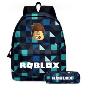 Roblox Skolväska Ryggsäck med Pennfodral Skolpennfodral