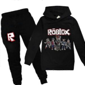 Roblox Tryckt Barn Pojkar Flickor Casual Outfit Hoodie Toppar Joggingbyxor Träningsset Sportkläder