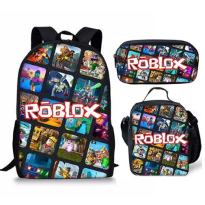 Roblox Tryckt Skolväska Barnryggsäck Eller Portfölj Eller Pennfodral Eller 3st För Barn För Barn [dB}
