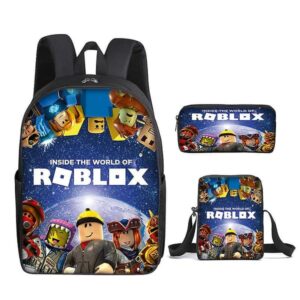 Ryggsäck Roblox, Barnens skolväska Roblox skolväska 3d tecknad barnryggsäck Student ryggsäck Mode Anime skolväska Barnpresent