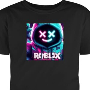 T-shirt för Barn | Klassisk Barn-T-shirt Svart 9-11 År Roblox | Marshmello Roblox | Marshmello Svart 9-11 År