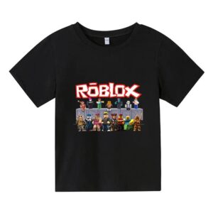 Tecknad Robloxing-barn T-shirt Pojkar Spel Sport Bomullst-shirt Barn Kortärmad Topp Casual Street Harajuku Kläder 110