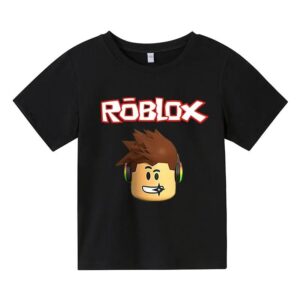 Tecknad Robloxing-barn T-shirt Pojkar Spel Sport Bomullst-shirt Barn Kortärmad Topp Casual Street Harajuku Kläder 130