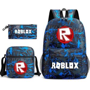 Virtual World Roblox Ryggsäck Grundskola Elev Ryggsäck Tredelat Set Män Och Kvinnor Ryggsäck Tredelat Set 34 -HGDMV